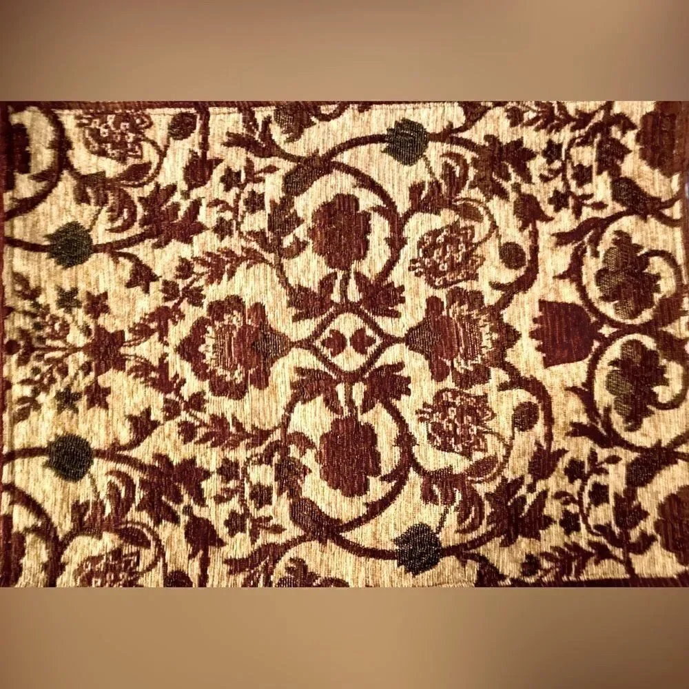 2 Placemats  l Brown/Tan l Embroidered l EUC